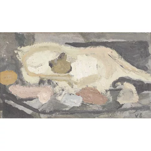 Victor Surbek — Expressives Stillleben mit Kamelschädel.