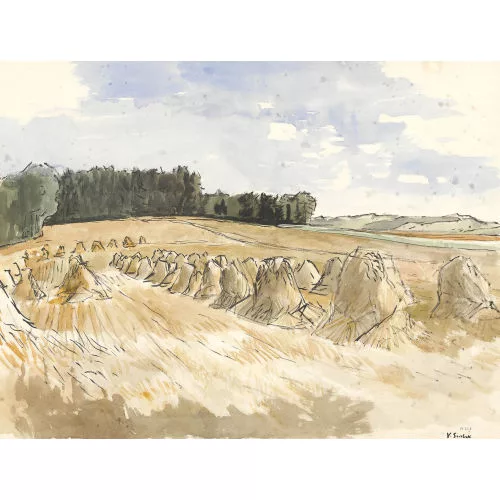Victor Surbek — Weizenfeld im Sommer.