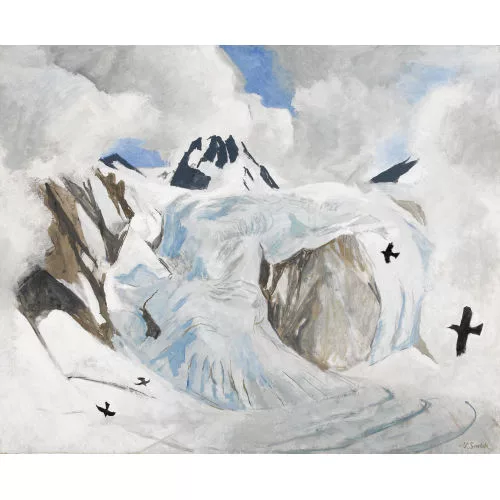 Victor Surbek — Winterlandschaft mit dem Oberen Grindelwaldgletscher.