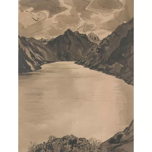Victor Surbek — Blick auf den Grimselstausee.