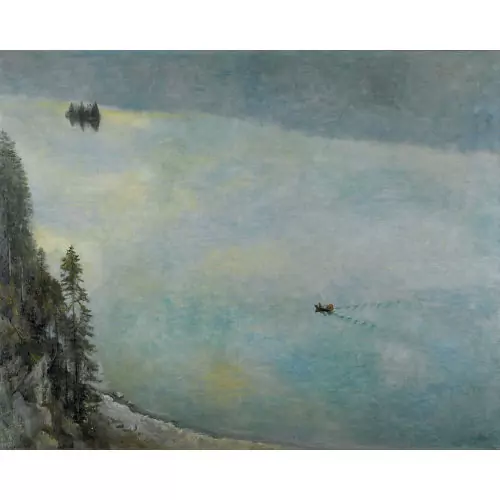 Brienzersee mit Schneckeninsel bei Iseltwald