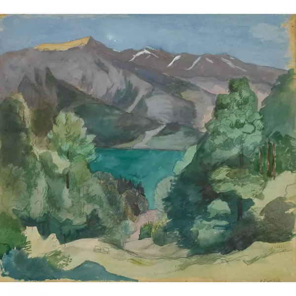 Berglandschaft mit See