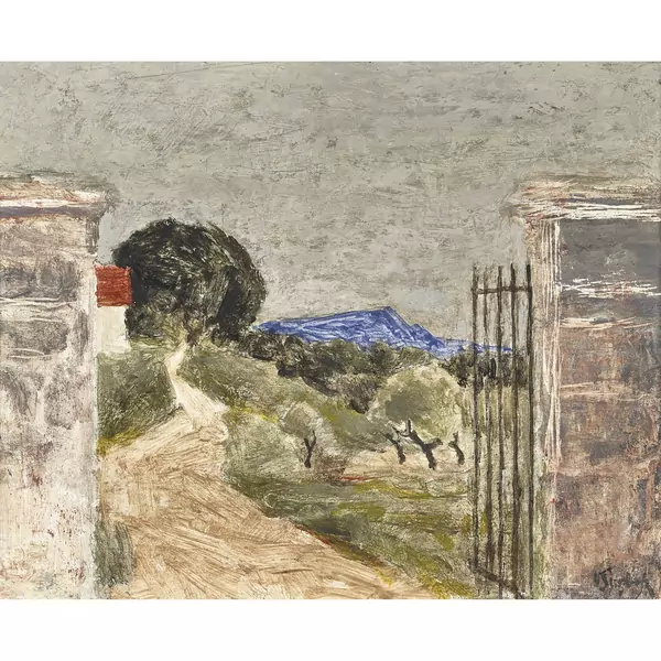 Blick durchs Tor in die weite Landschaft