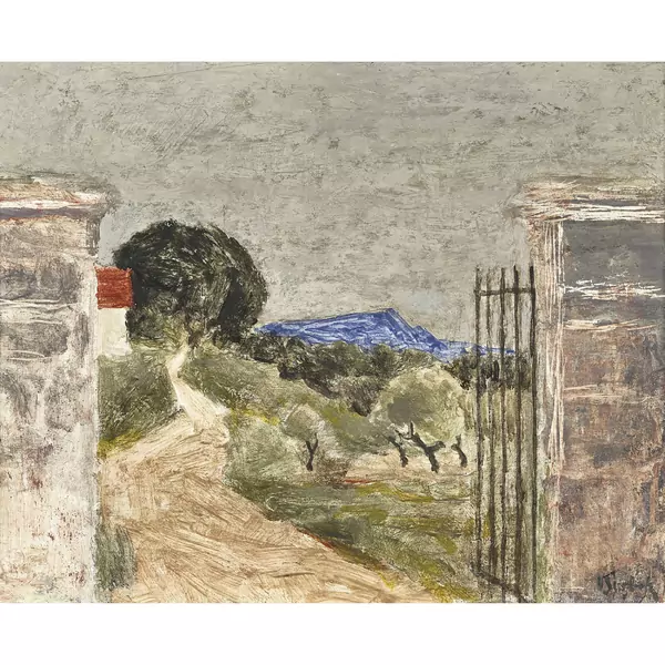 Blick durchs Tor in die weite Landschaft