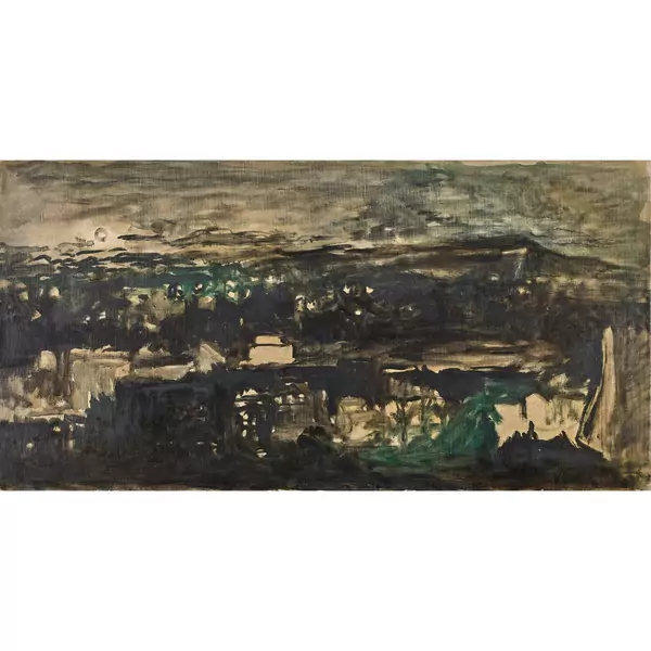 Nachtlandschaft mit Blick auf Bern