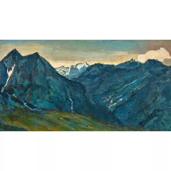 "Blick von Alp Mettau ins Tal von Arolla"