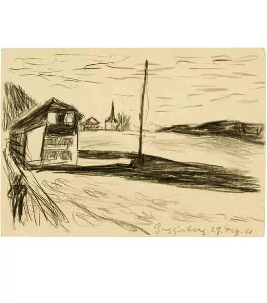 Victor Surbek — Postkarte. - Handschriftlicher Brief — Galerie Kornfeld