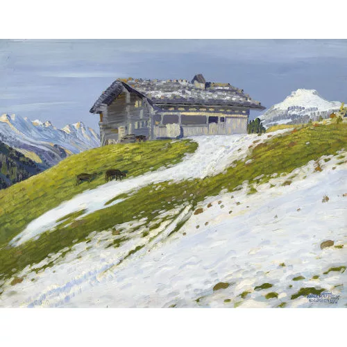 Waldemar Fink — Vorfrühlingspartie im Berner Oberland mit Chalet.