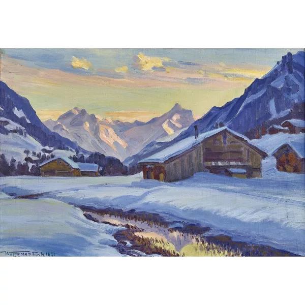 Waldemar Fink — "Winterabend bei Gstaad".