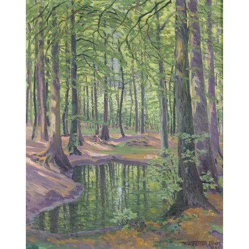 Waldemar Fink — "Maientag am Waldweiher".