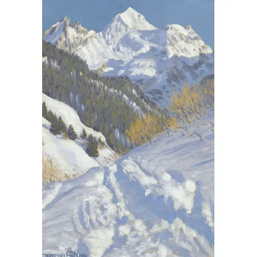 Waldemar Fink — "Die Blümlisalp im Winter".