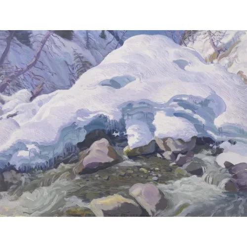 Waldemar Fink — "Lawinenrest im Bergbach".