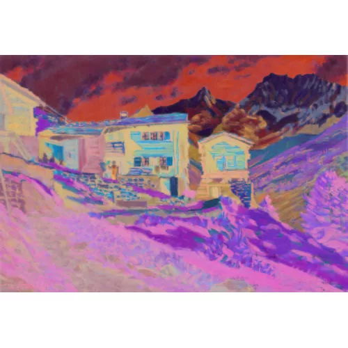 Waldemar Fink — Sommerliche Ansicht von Honegg bei Saas-Fee.