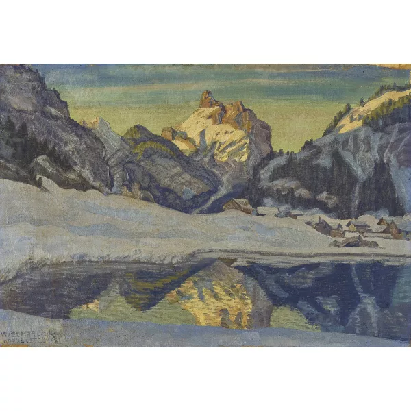 Waldemar Fink — "Wintermorgen bei Kandersteg".