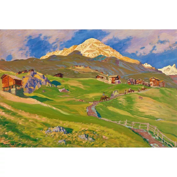 Waldemar Fink — "Herbstabend in Findelen (Zermatt)".