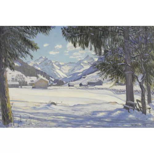 Waldemar Fink — Winterlandschaft bei Gstaad.