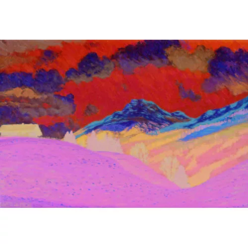 Waldemar Fink — "Frühlingsabend bei Adelboden".