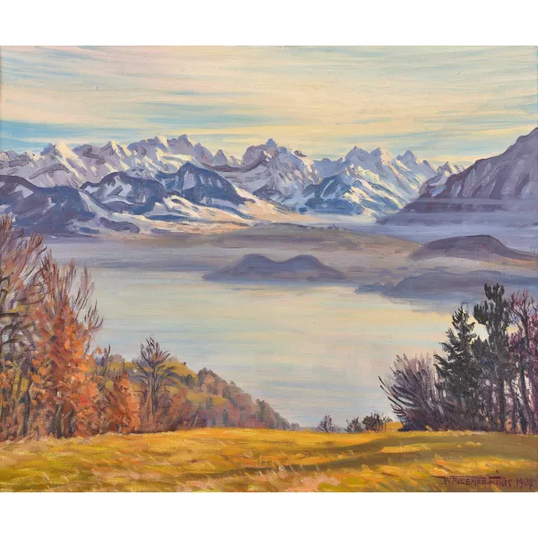 Waldemar Fink — "Föhnstimmung über dem Thunersee".
