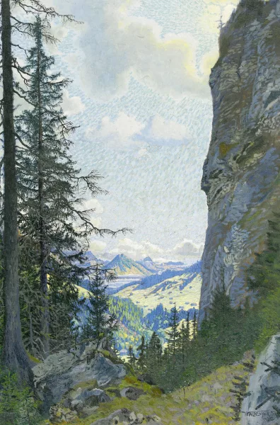 Waldemar Fink — Blick auf Adelboden von der Engstligenalp aus.