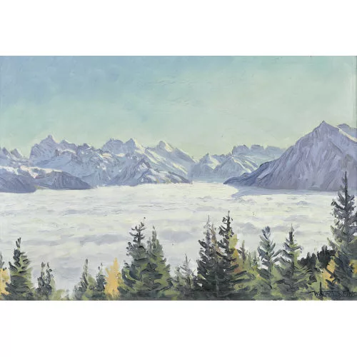 Waldemar Fink — "Über dem Nebelmeer".