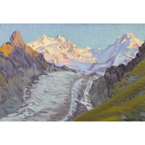 Waldemar Fink — "Abend am Gornergletscher".