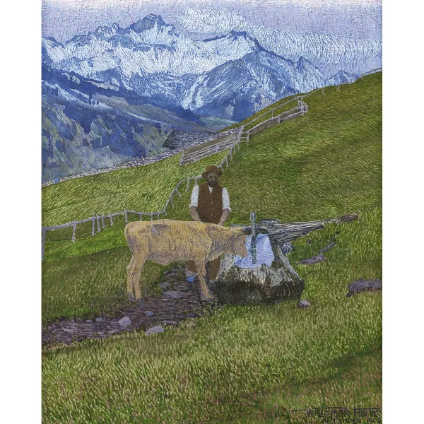 Waldemar Fink — "Abends beim Brunnen".
