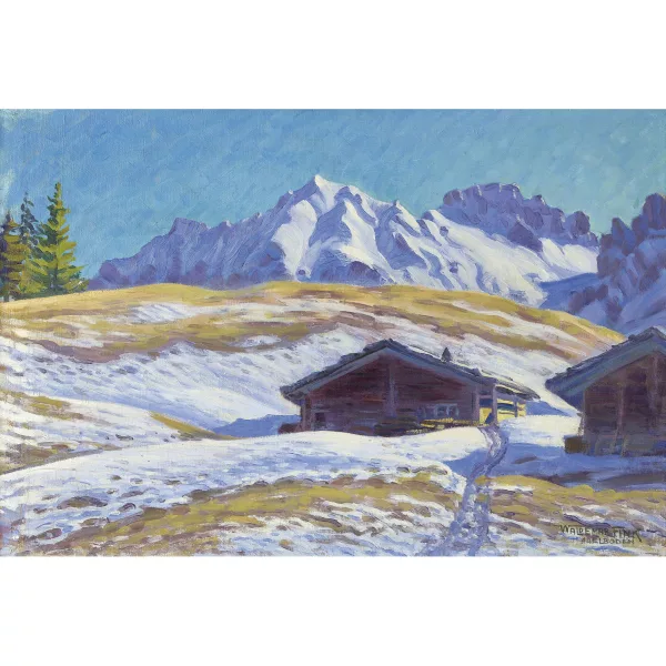 Waldemar Fink — "Schneeschmelze in Adelboden".