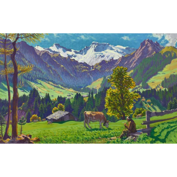 Waldemar Fink — "Herbstmorgen in Adelboden".