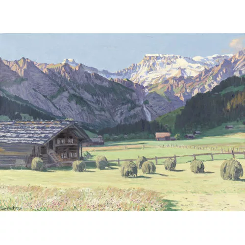 Waldemar Fink — "Sommermorgen bei Adelboden".
