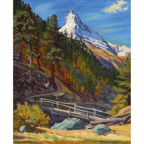 Waldemar Fink — "Herbst an der Bergbachbrücke".