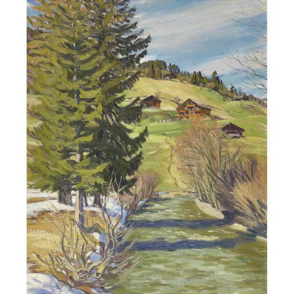 Waldemar Fink — "Vorfrühling bei Gstaad".