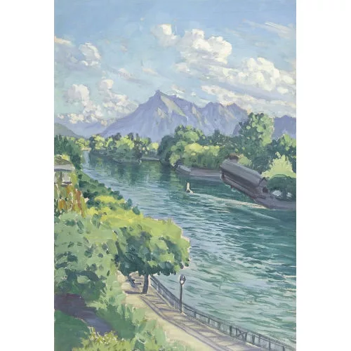 Waldemar Fink — "Sommertag bei Thun".