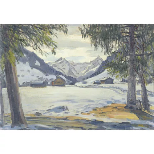 Waldemar Fink — Winterlandschaft bei Gstaad.