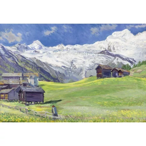 Waldemar Fink — "Frühsommermorgen bei Saas-Fee".