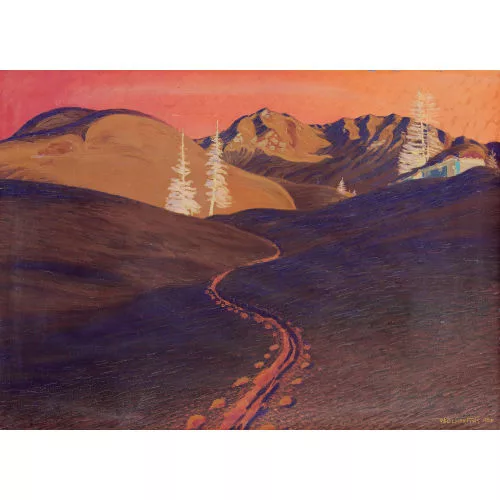 Waldemar Fink — Winterliche Ansicht bei Adelboden.
