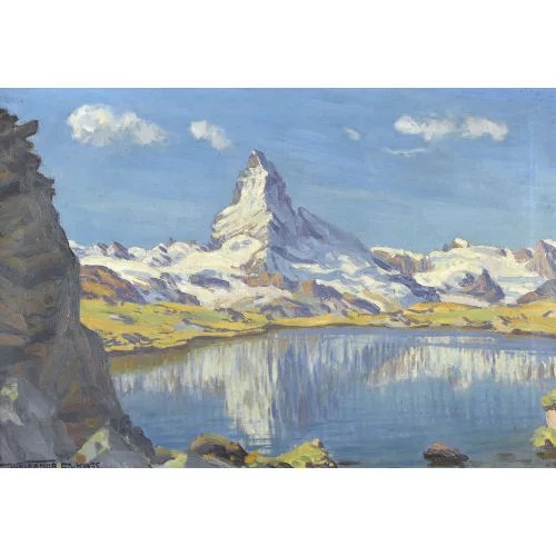 Waldemar Fink — "Am Stellisee mit Matterhorn".