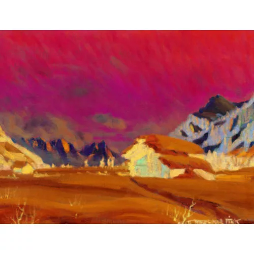 Waldemar Fink — "Wintervorabend bei Kandersteg".