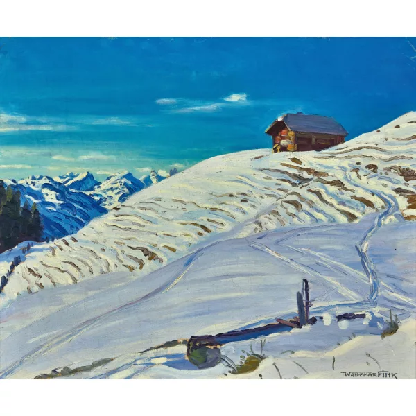 Waldemar Fink — "Einsame Hütte auf stiller Höhe".