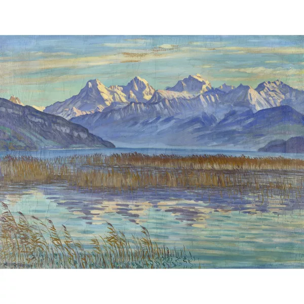 Waldemar Fink — Herbststimmung bei Dürrenast am Thunersee.