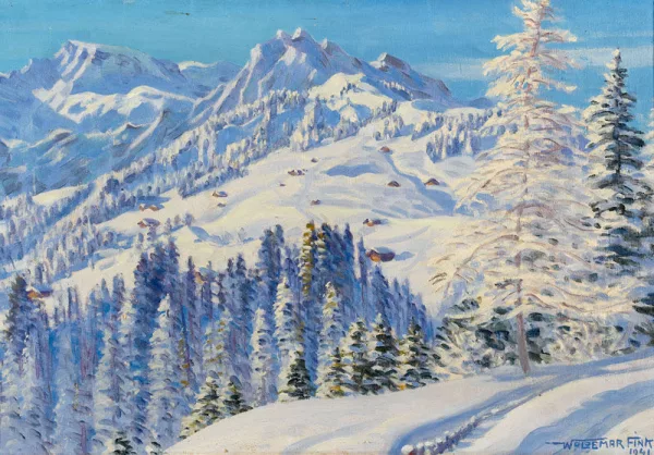 Waldemar Fink — "Neuschnee bei Adelboden".