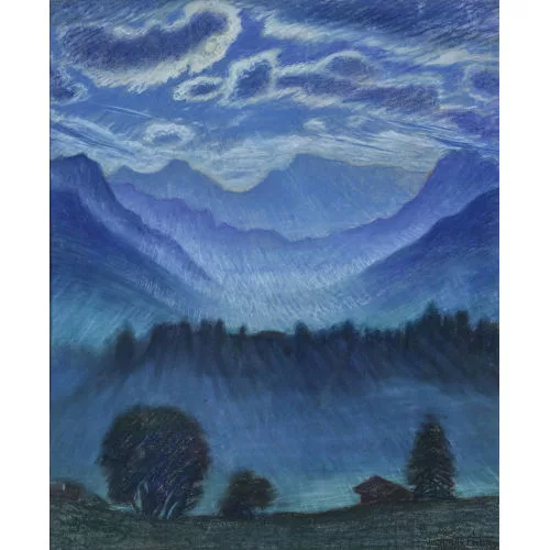Waldemar Fink — Mondnacht bei Adelboden.
