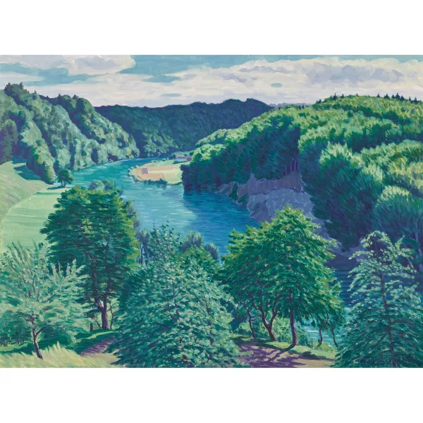 Waldemar Fink — "Sommertag an der Aare bei Worblaufen".
