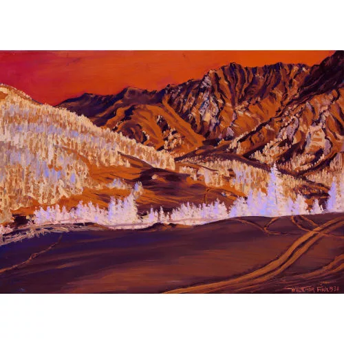 Waldemar Fink — Sonnige Winterlandschaft bei Adelboden.