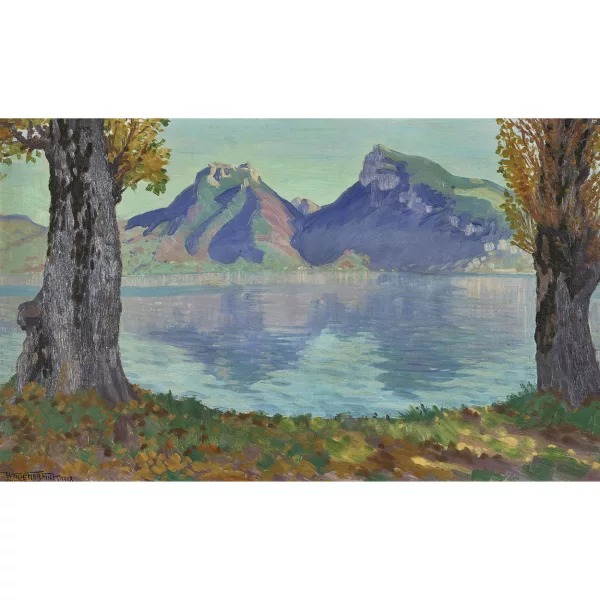 Waldemar Fink — "Herbstmorgen am Thunersee (bei Faulensee)".