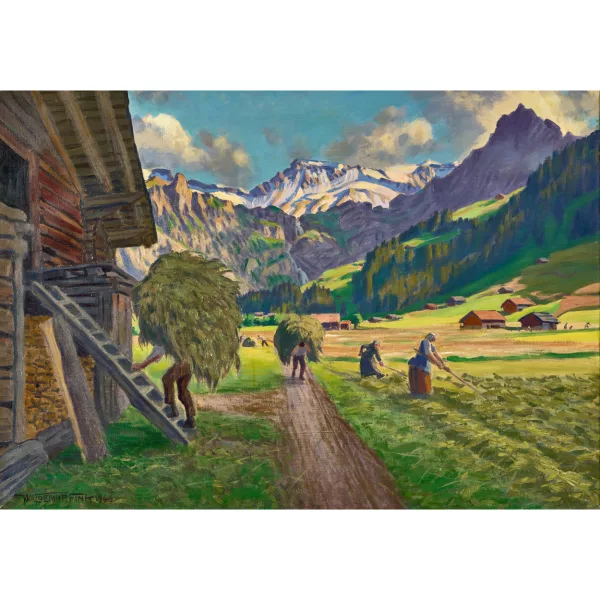 Waldemar Fink — "Heuernte, Adelboden".
