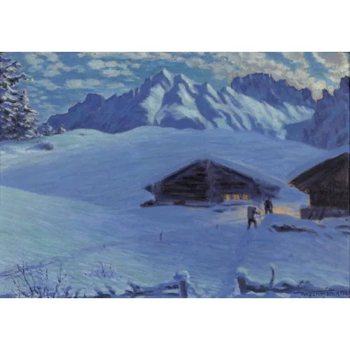 Waldemar Fink — "Mondaufgang bei Adelboden".