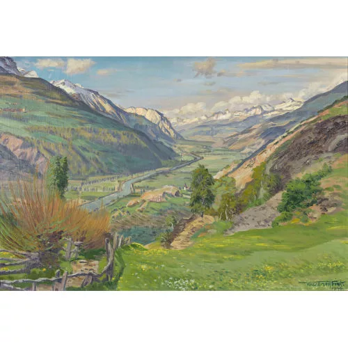 Waldemar Fink — "Maientag im Rhonetal".
