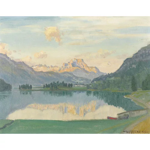 Waldemar Fink — "Morgenfrühe am Champferersee".