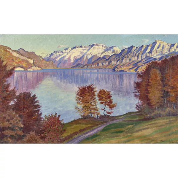 Waldemar Fink — Herbstliche Landschaft am Brienzersee.
