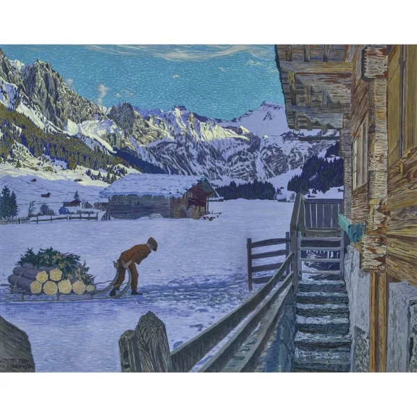 Waldemar Fink — Winterabend bei Adelboden.